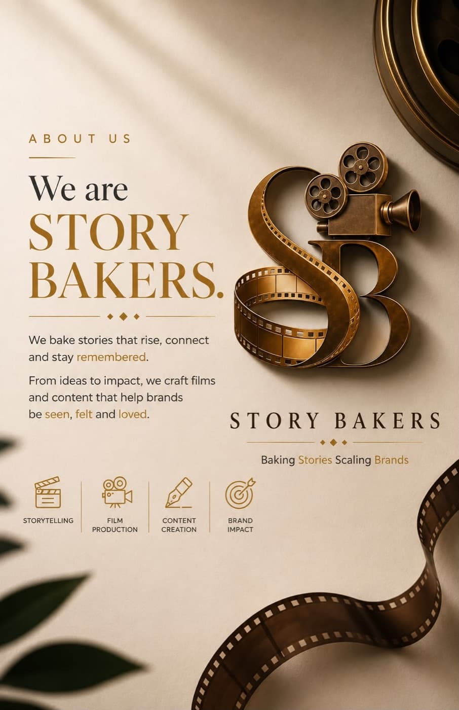 We Are Story Bakers -- storytelling, film production, content creation, brand impact